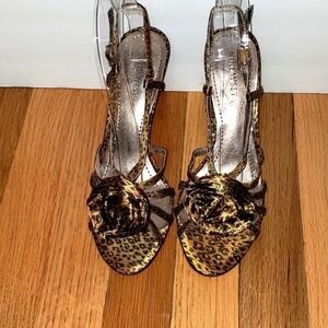 Nine West Leopard Print Slingbacks